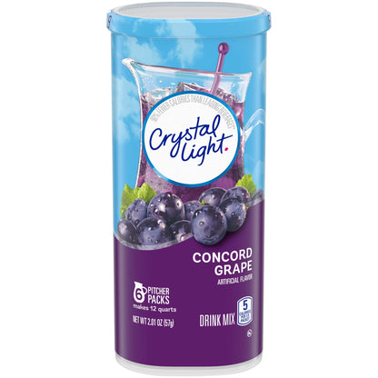 Crystal Light Sugar-Free Strawberry Orange Banana and Concord Grape Low Calorie Powdered Drink Mix Bundle (72 + 6 Count)
