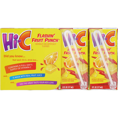 HI-C Flashin' Fruit Punch 6oz 8pk