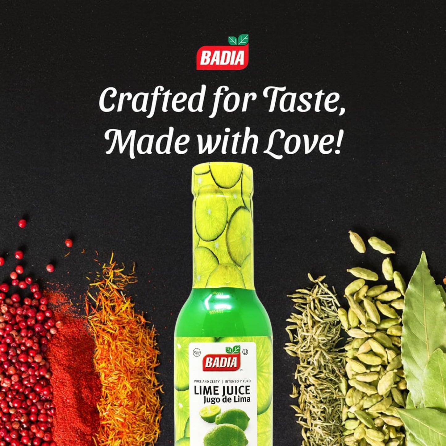 Badia Lime Juice 10 fl oz – Tangy Citrus Flavor from Real Limes, for Cooking, Cocktails, Dressings, Marinades & Beverages
