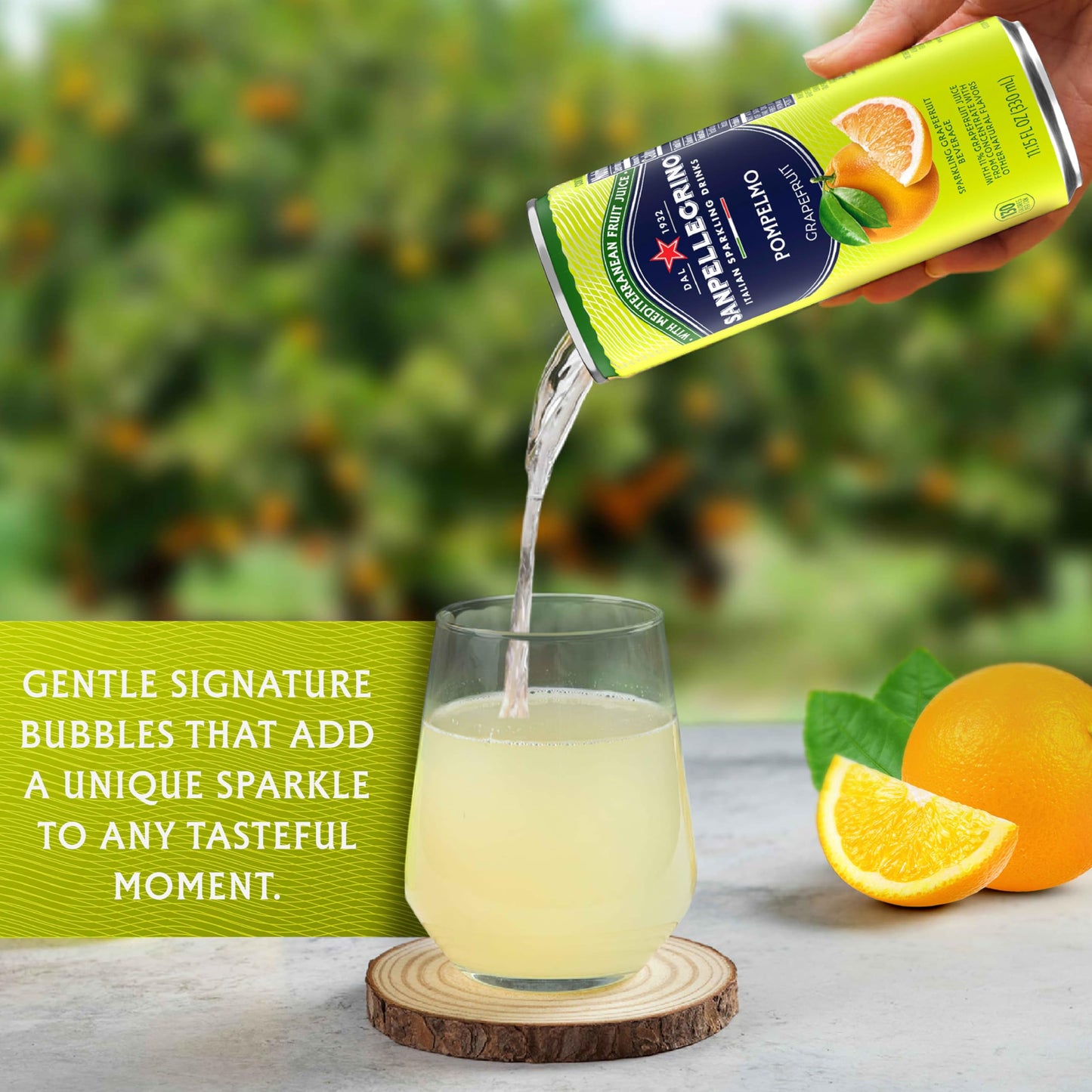 Sanpellegrino Italian Sparkling Drink Pompelmo, Sparkling Grapefruit Beverage, 24 Pack Of Cans