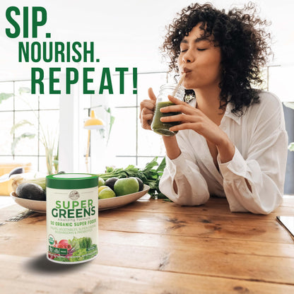 COUNTRY FARMS Super Greens Drink Mix Bundle - Natural & Chocolate Flavors, 50 Organic Superfoods, 20 Servings Each