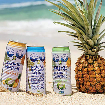 C2O Pure Coconut Water with Mango | Plant Based | Non-GMO | No Added Sugar | Essential Electrolytes | 17.5 FL OZ (Pack of 12)