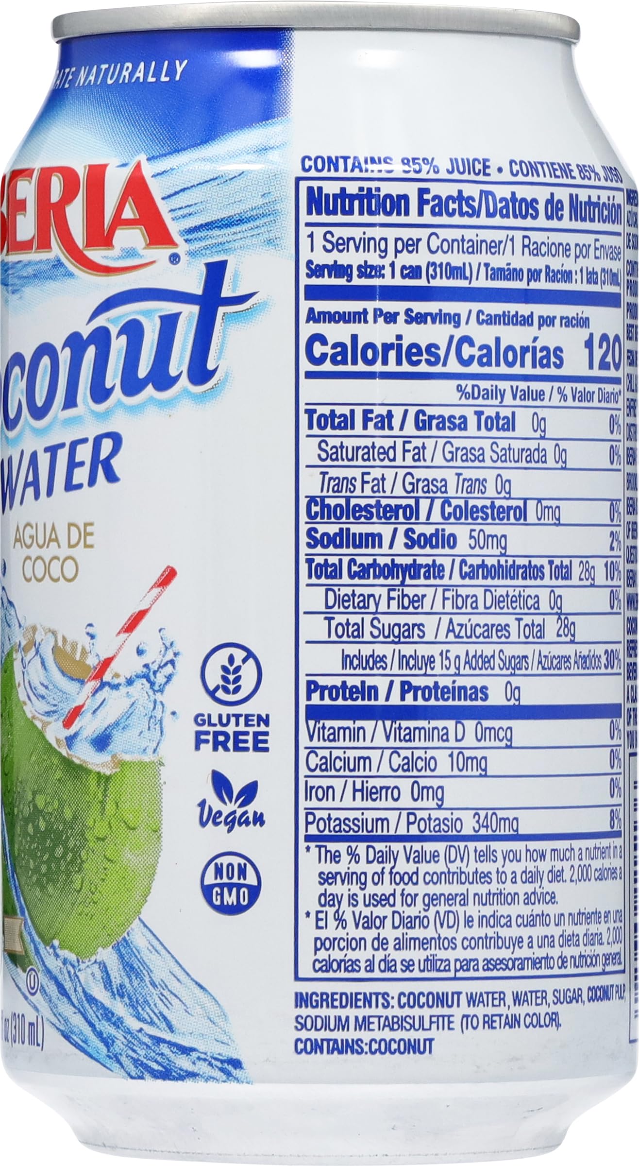 Iberia Coconut Water With Pulp, 10.5 Fl Oz (Pack of 24)
