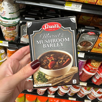 Streits Mushroom Barley Soup - Ready to Serve, Hearty Mushroom Soup, Kosher Certified, No MSG or Hydrogenated Oils, Vegan, Family Owned (15oz, Pack of 3)