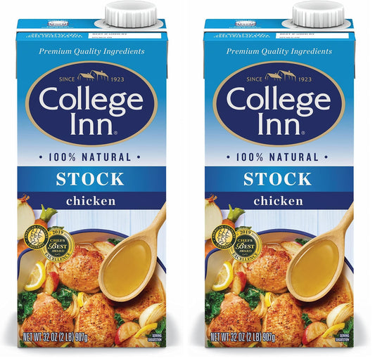 College Inn Chicken Stock, 32 Ounce (Pack of 2)