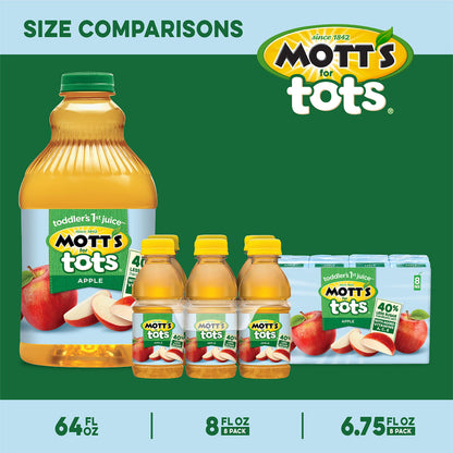 Mott's for Tots Apple, 6.75 fl oz boxes, 8 pack
