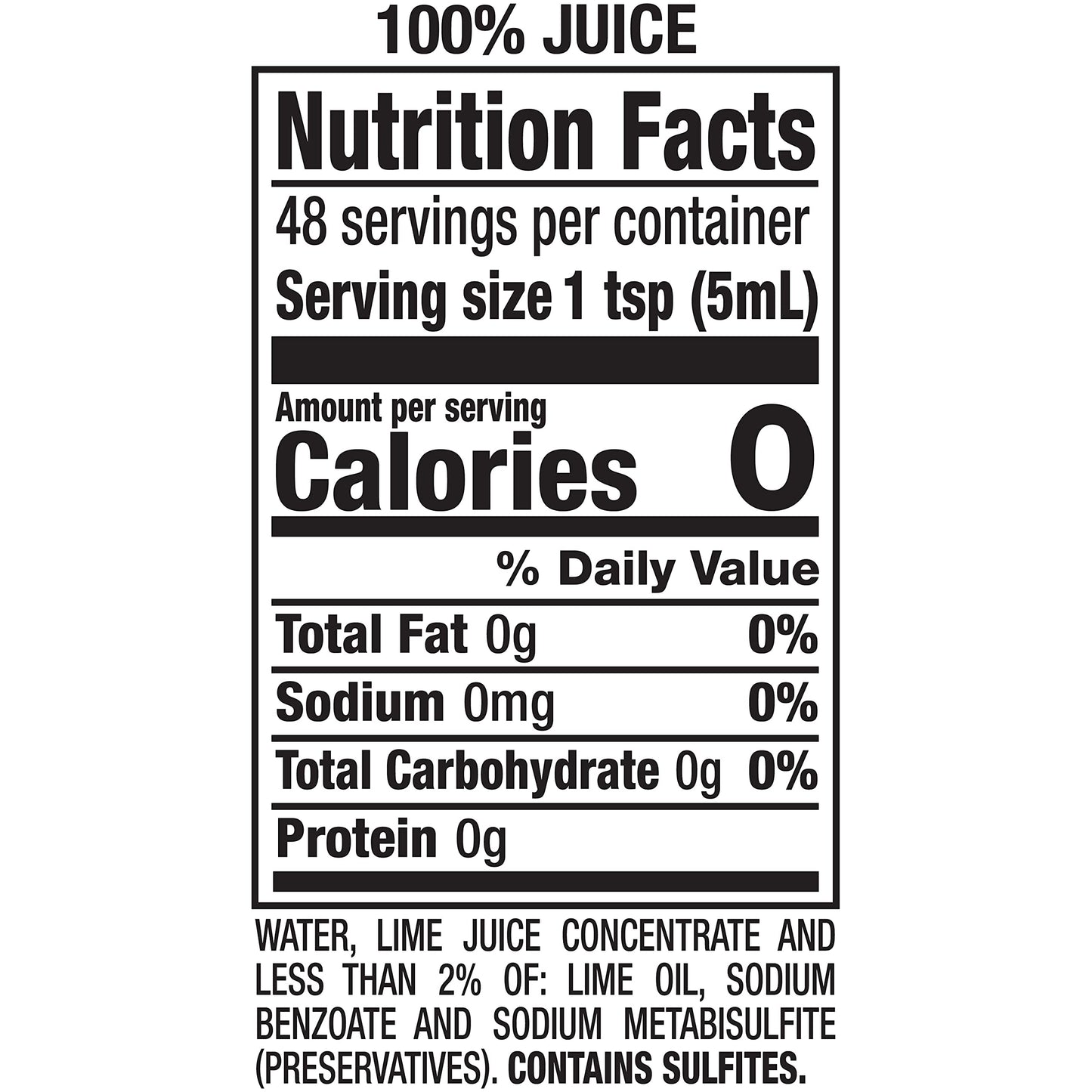 ReaLime, 100% Lime Juice, 8 Fl Oz Bottle