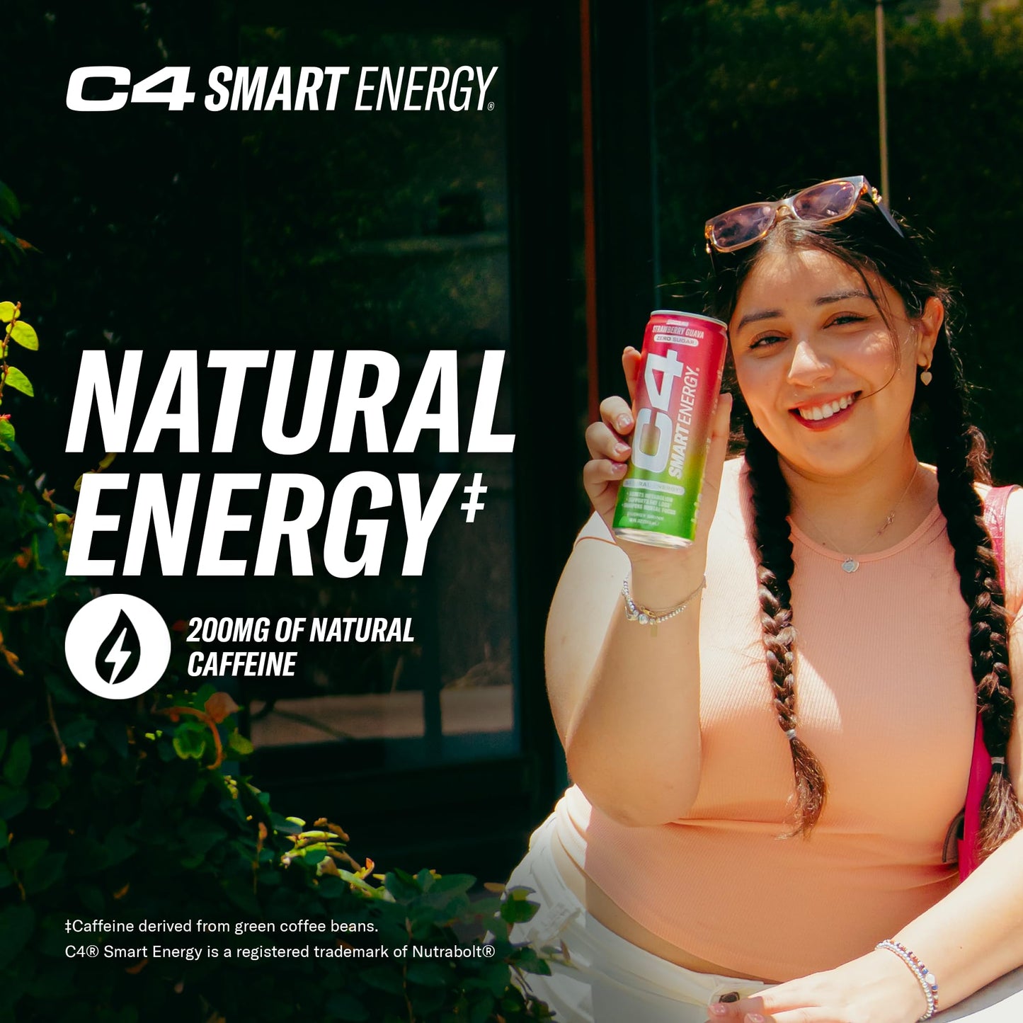 C4 Smart Energy Drink - Sugar Free Performance Fuel & Nootropic Brain Booster, Coffee Substitute or Alternative | Watermelon Burst 12 Oz - 12 Pack