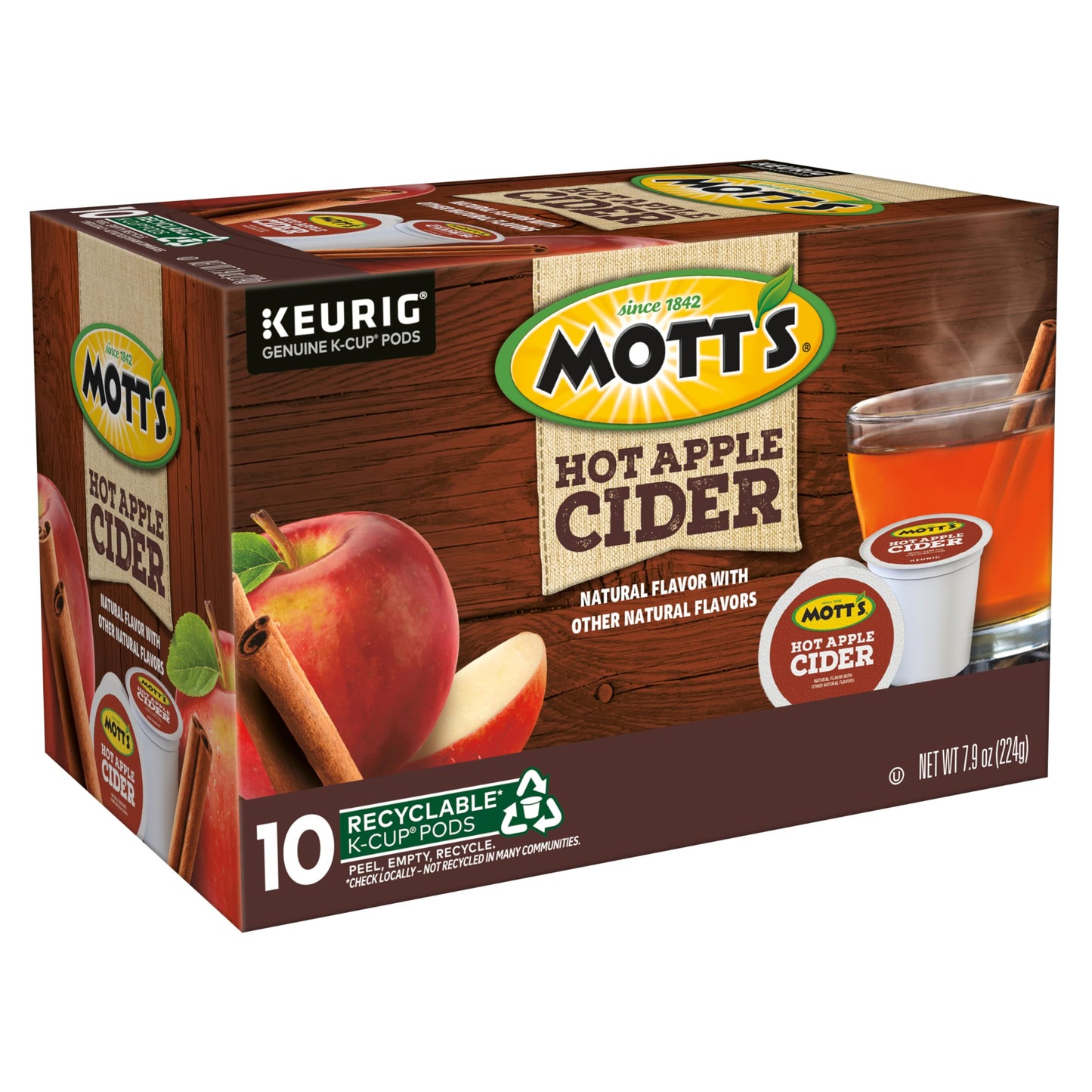 Keurig Mott's Hot Apple Cider, 60 Count (6 Packs of 10)