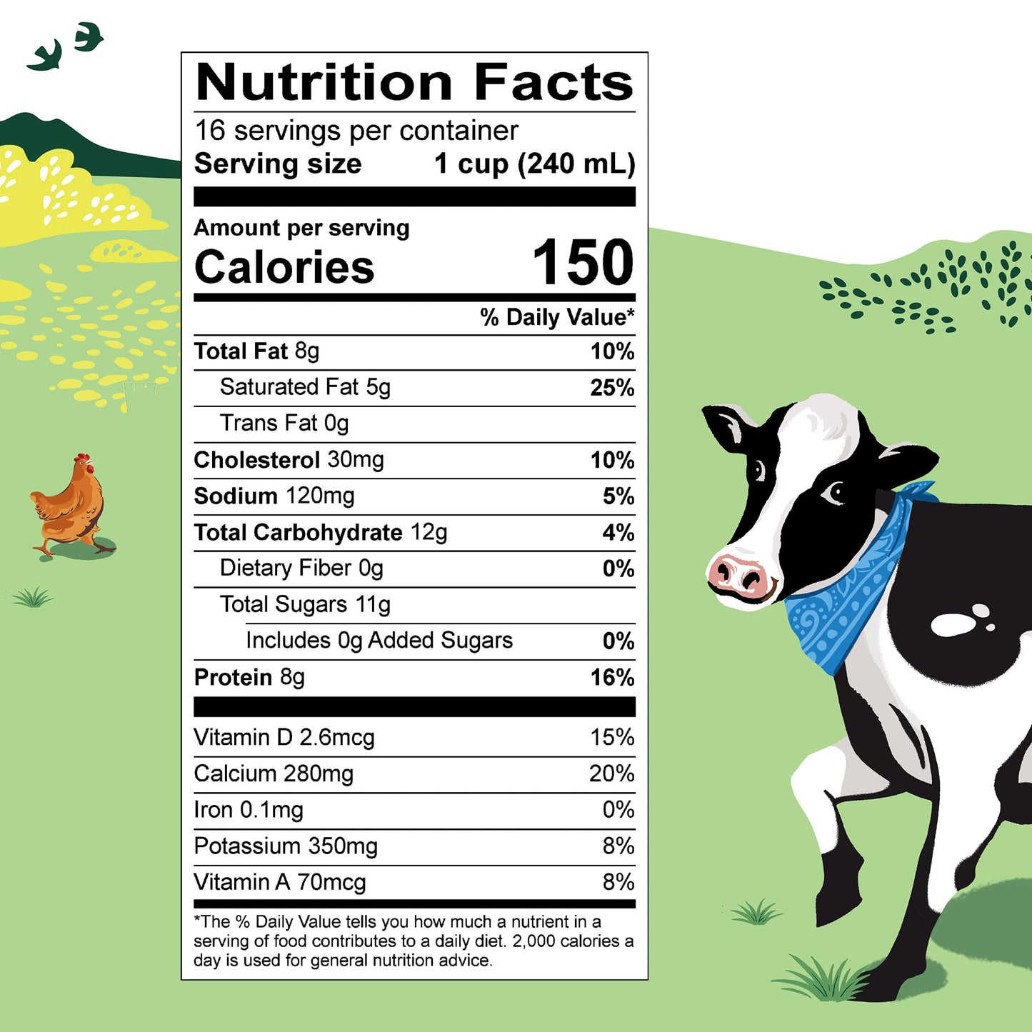 Organic Valley® Organic Whole Milk — Pasture Raised, Non GMO — 128 oz (Gallon)