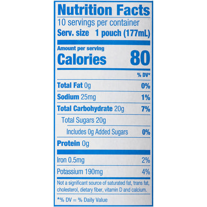 Capri Sun 100% Apple Juice from Concentrate with added ingredients Pouches, 40 ct Casepack, 4 Boxes of 10 Pouches