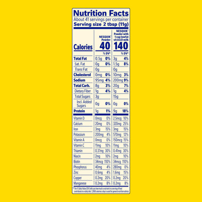 Nesquik Chocolate Powder No Sugar Added, 16 oz