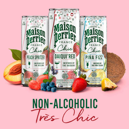 Maison Perrier Chic Variety Pack Flavored Sparkling Beverage, Low Calorie, Mocktails, 12-Pack