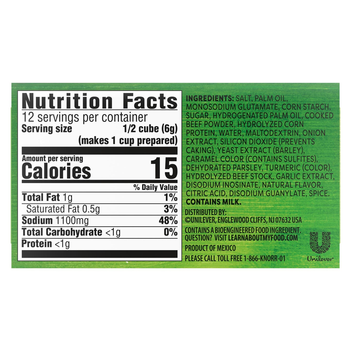 Knorr Cube Bouillon, Beef, 2.3 oz, 6 cubes
