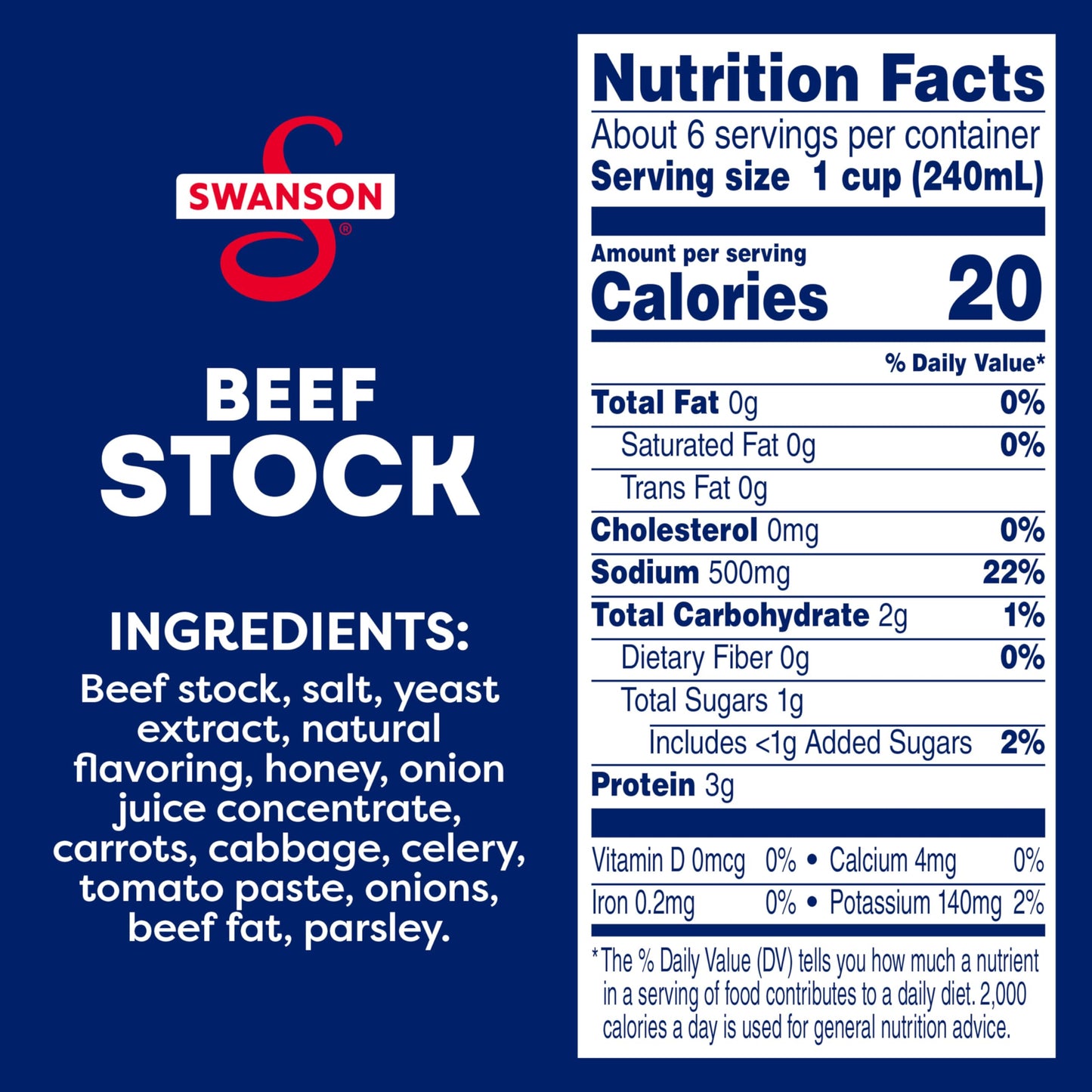 Swanson 100% Natural, Gluten-Free Beef Stock, 48 oz Carton (Pack of 2)