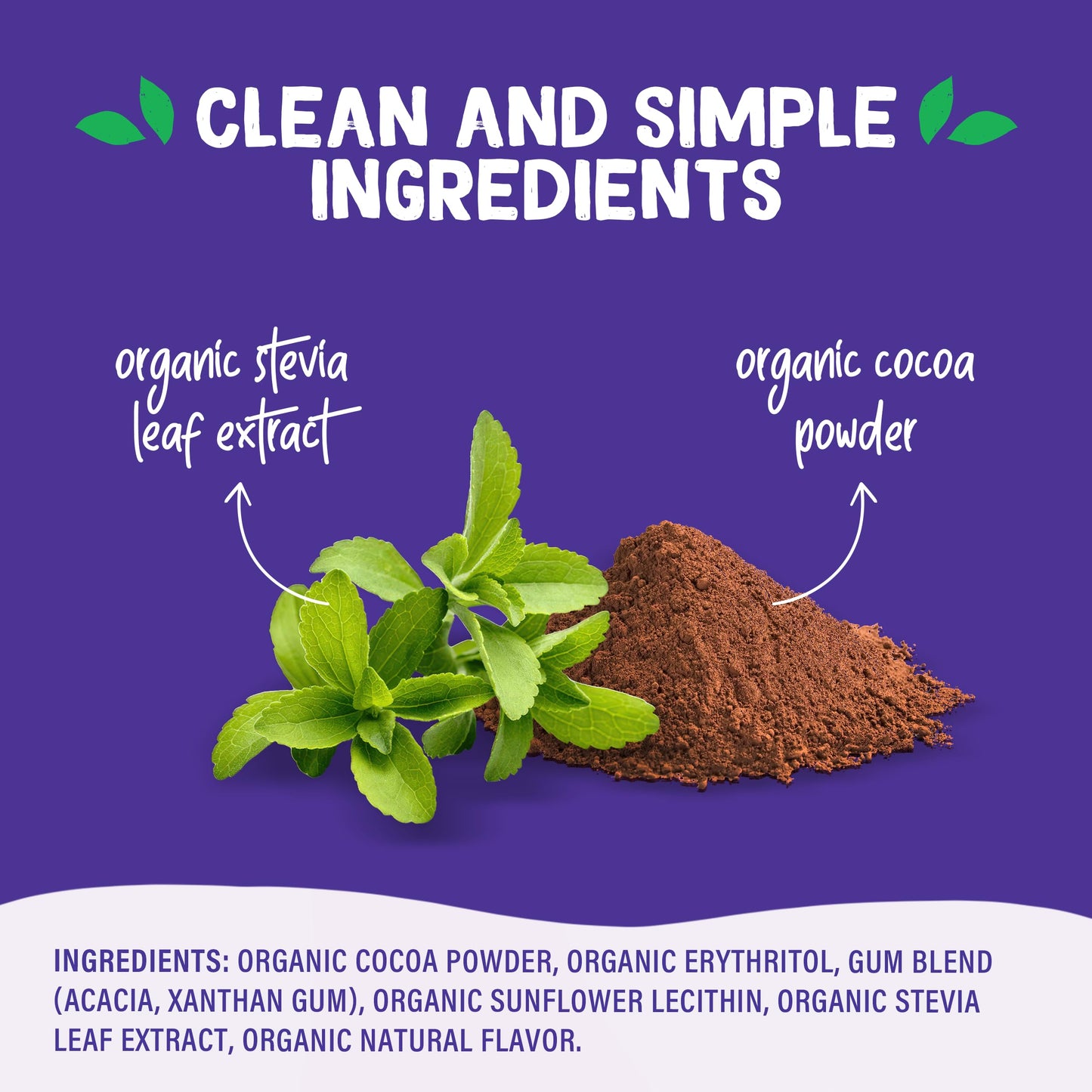 Pyure Organic Sugar Free Chocolate Drink Mix | Low Carb Chocolate Milk Powder with Cocoa | Keto, Vegan, Gluten-Free, Plant-Based | 1 Net Carb, Zero Sugar, Non-GMO, USDA Organic | 7.23 oz