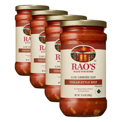 Rao's Made for Home Tuscan Beef Soup, 16 oz, Traditional Italian Heat and Serve Soup, Made with Premium Quality Ingredients (Pack of 4)