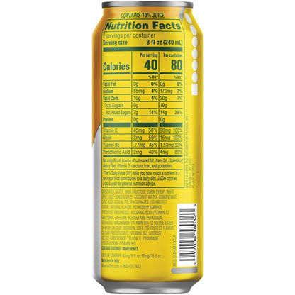 Mountain Dew Kickstart, Pineapple Orange Mango, 16 Fl Oz (Pack of 6)