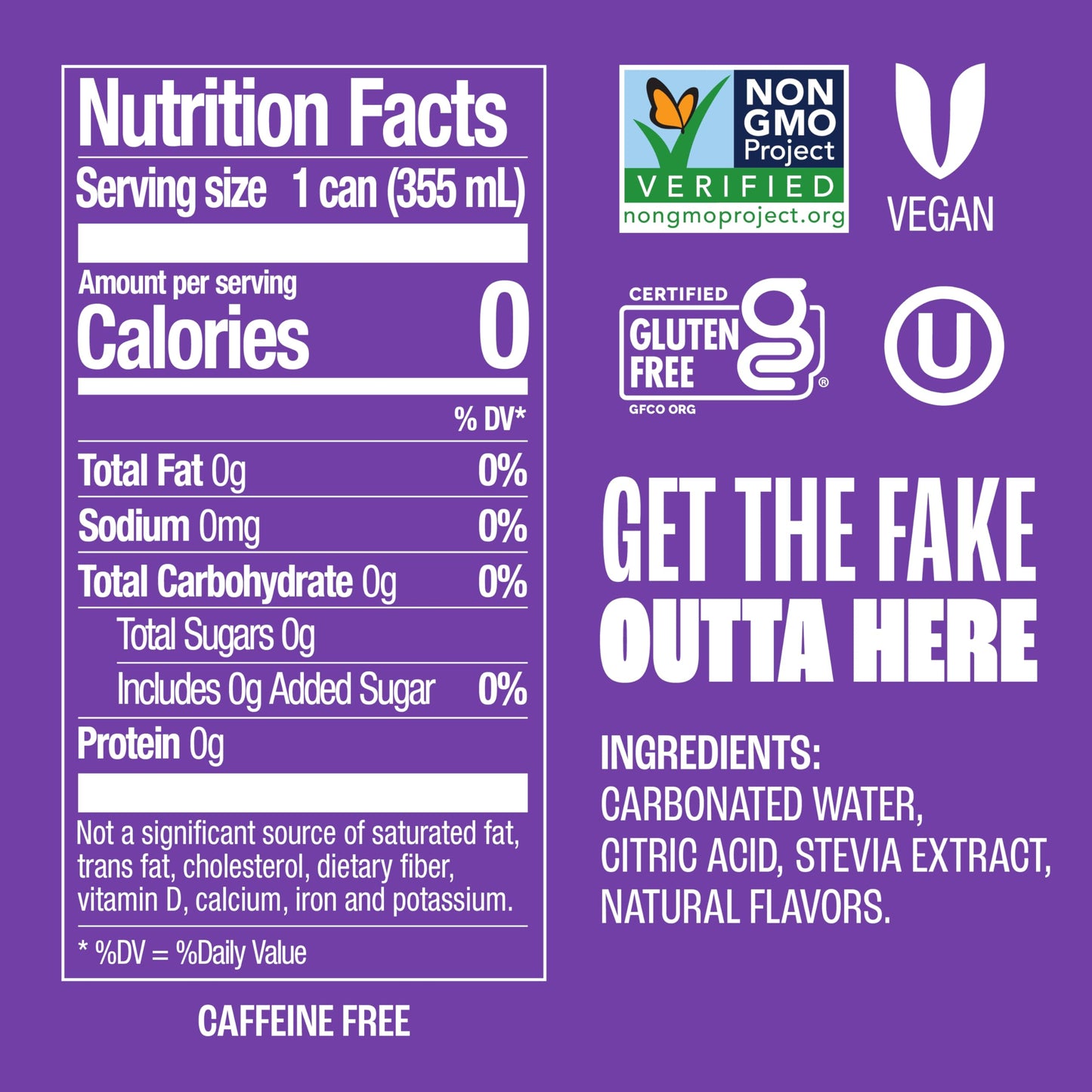 Zevia Grape Zero Calorie Soda, 12 Fl Oz Cans, 6 Pack