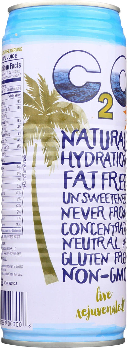 C2O Pure Coconut Water, Unsweetened, 17.5 oz