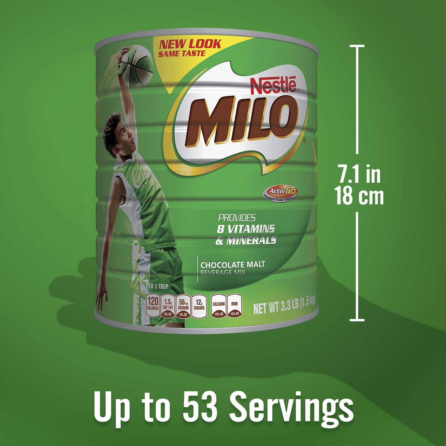 Milo Chocolate Malt Beverage Mix 3.3 Pound Can