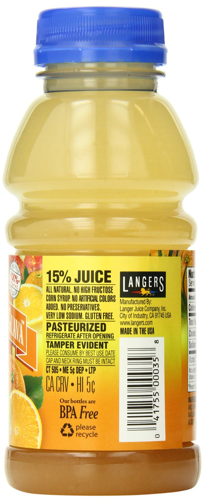 Langers Juice Cocktail, Pineapple Orange Guava, 10 Fl Oz (Pack of 12)