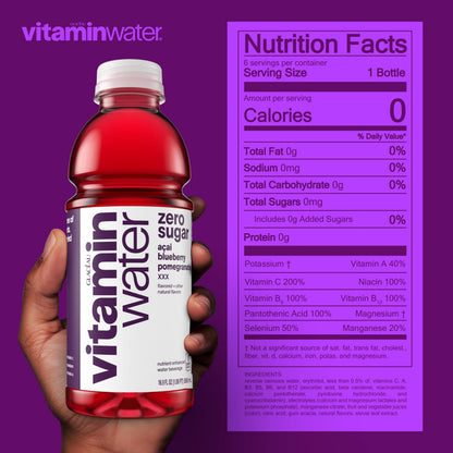 vitaminwater zero XXX, 16.9 fl oz, 6 Pack