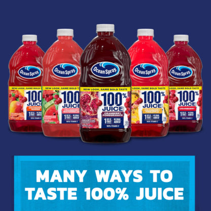 Ocean Spray® 100% Juice Cranberry Watermelon Juice Blend, 64 Fl Oz Bottle (Pack of 1)