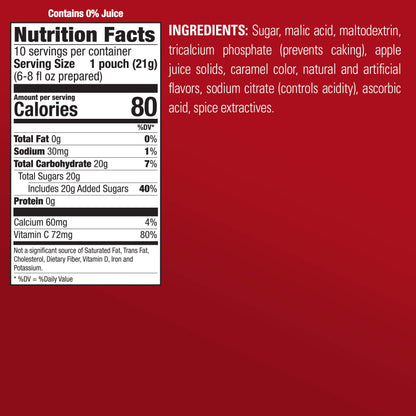 Alpine Spiced Cider Original Drink Mix, Apple Flavor, 10 Pouches