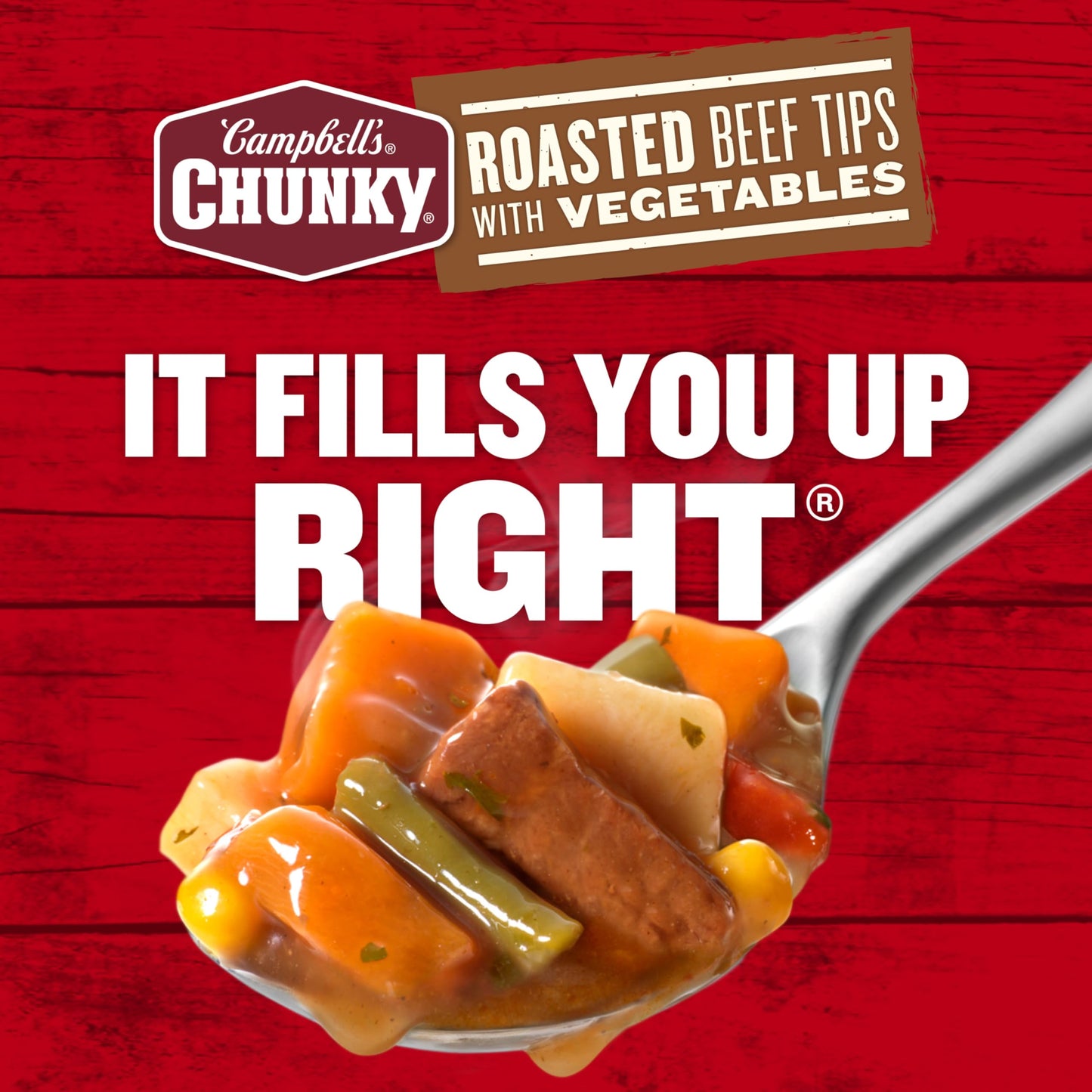 Campbell’s Chunky Soup, Roast Beef Tips With Vegetables Soup, 18.8 Oz Can