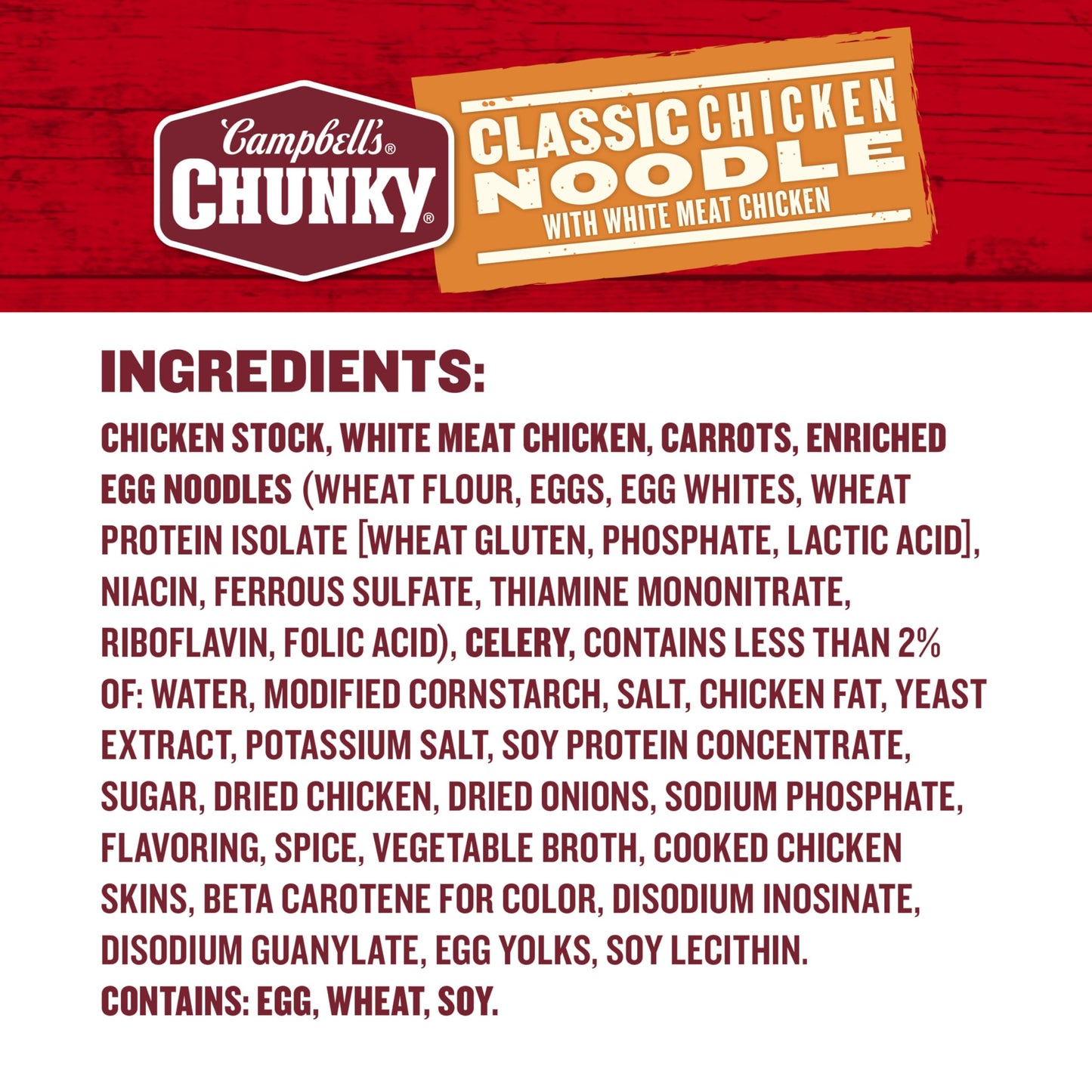 Campbell's Chunky Classic Chicken Noodle Soup, 18.6 oz Can
