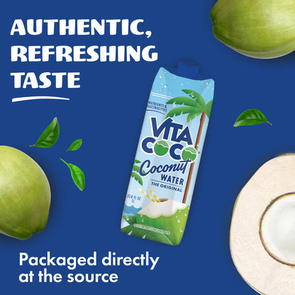 Vita Coco Coconut Water, Pure Organic | Refreshing Coconut Taste | Natural Electrolytes | Vital Nutrients | 16.9 Oz (Pack Of 12) and Vita Coco Coconut Water Original, 202.8 Fl Oz(Pack of 6)
