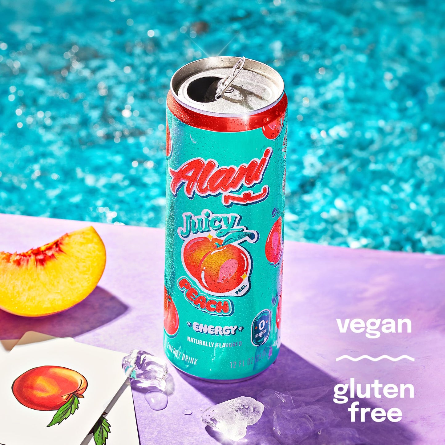 Alani Nu Juicy Peach Sugar Free Energy Drink (Pack of 12)