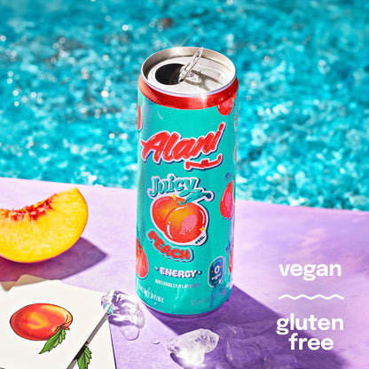 Alani Nu Juicy Peach Sugar Free Energy Drink (Pack of 12)