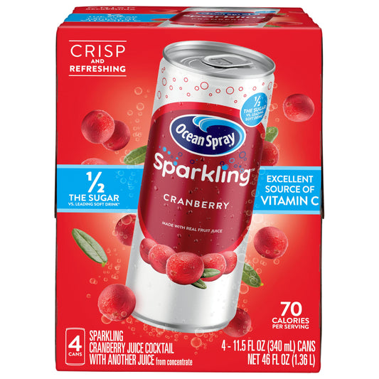 Ocean Spray® Sparkling Cranberry Juice Drink, 11.5 Fl Oz Cans, 4 Count