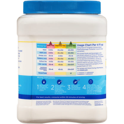 Thick-It Original Concentrated Food & Beverage Thickener, 10 Oz Canister (Pack of 4)