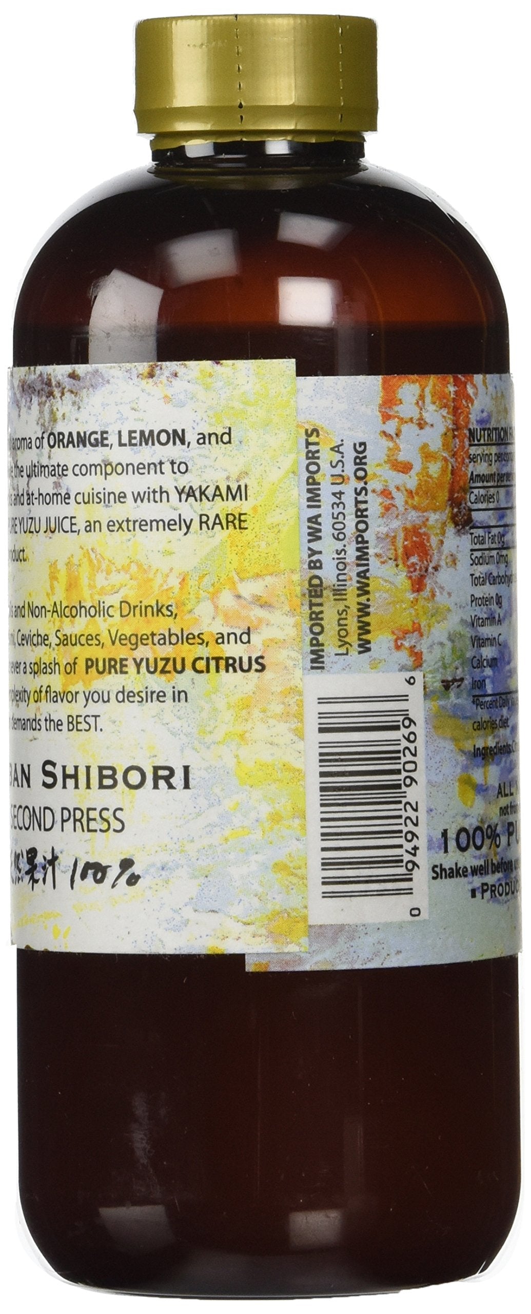 Yakami Orchard 100 % Pure Japanese Yuzu Juice 12 oz. / 375 ml