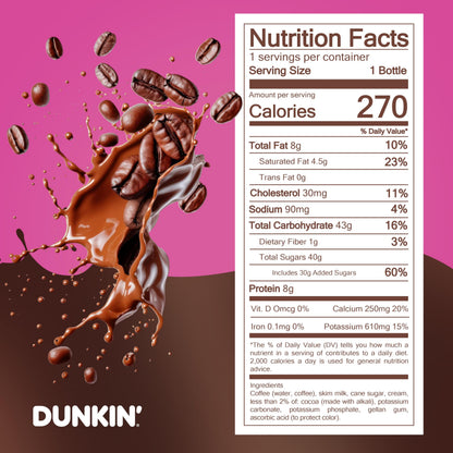 Dunkin' Donuts Mocha Iced Coffee, 13.7 fl oz