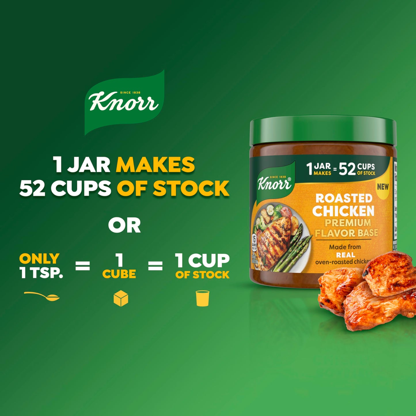 Knorr Premium Flavor Base Roasted Chicken Versatile & Easy to Use 11 OZ