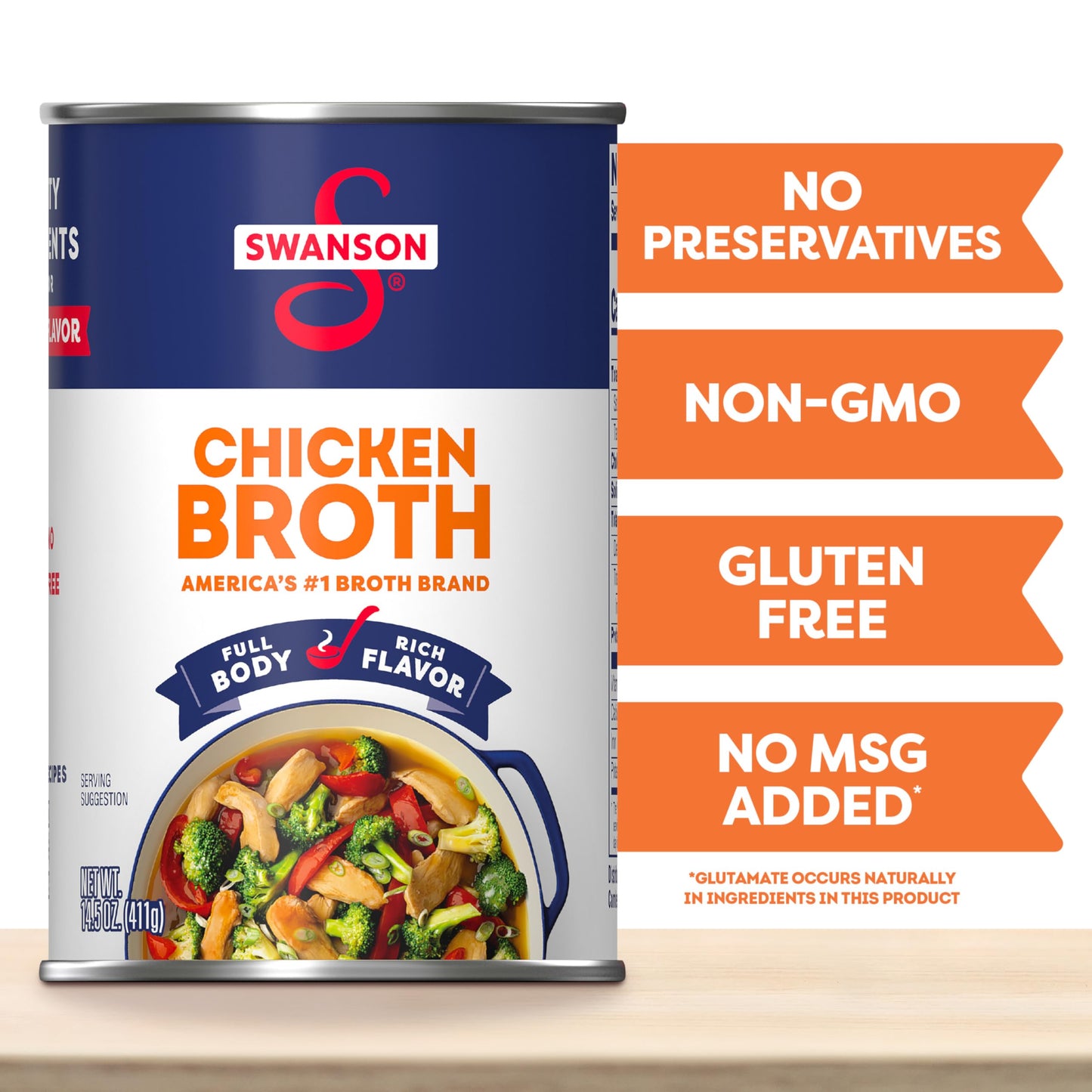 Swanson Chicken Broth, 14.5 Oz Can (12 Pack)