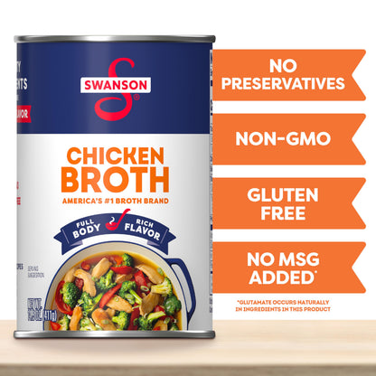 Swanson Chicken Broth, 14.5 Oz Can (12 Pack)