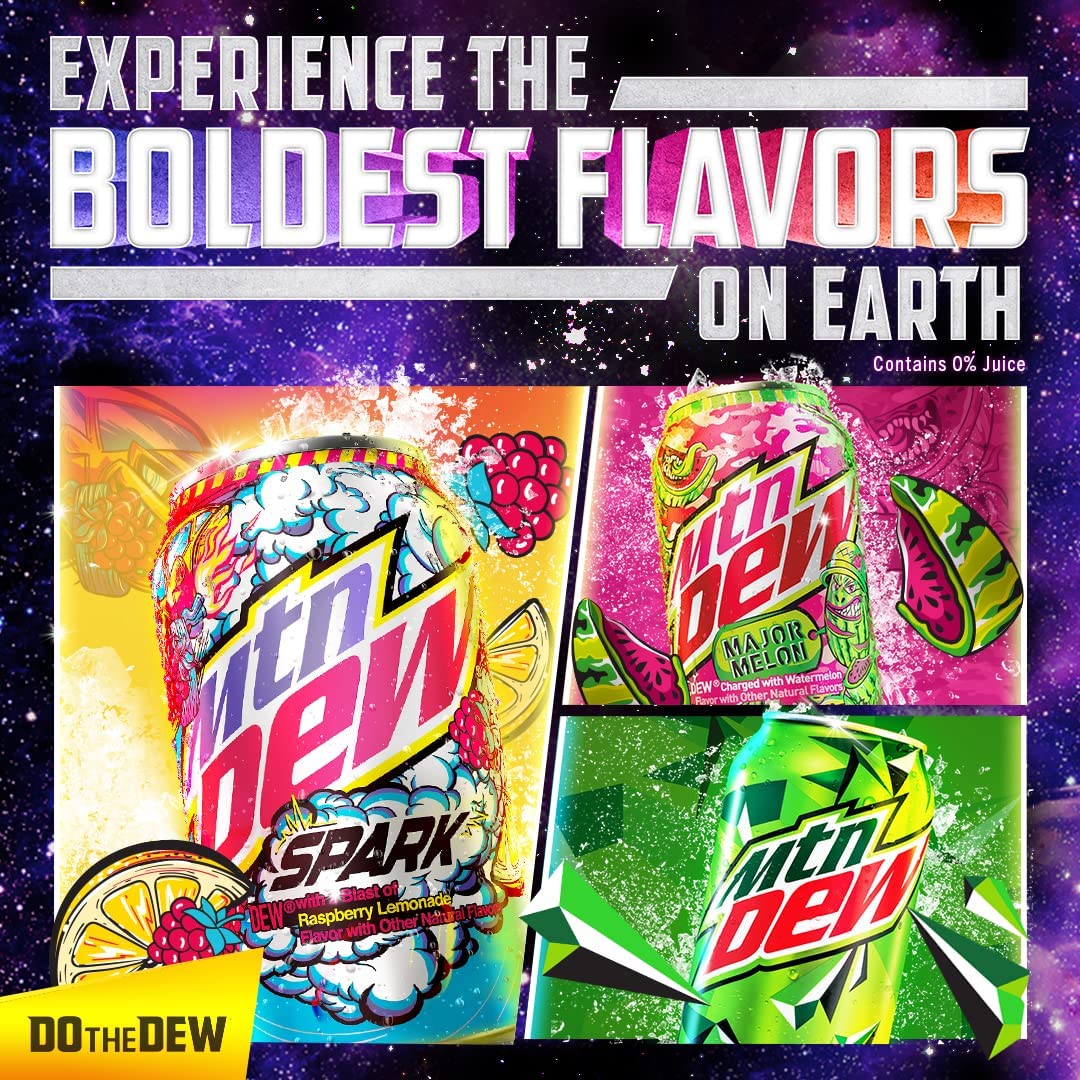 Mountain Dew Soda | Mini Cans | 7.5 Fl Oz | 20-Count