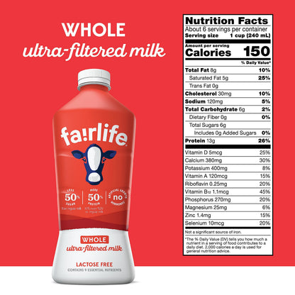 fairlife, whole milk, 52 fl oz