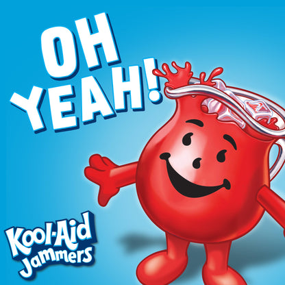 Kool-Aid Jammers Artificially Flavored Drink, 10 Pouches, for School Lunches and On-the-Go Hydration, Tropical Punch Artificially Flavored, Excellent Source of Vitamin C, 6 fl oz