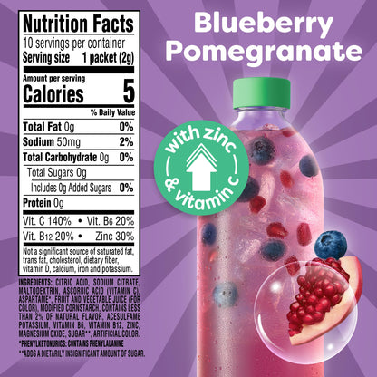 Crystal Light Immunity Support Blueberry Pomegranate naturally flavored with other natural flavor Powdered Drink Mix, .07 oz Packets, 10 per Box