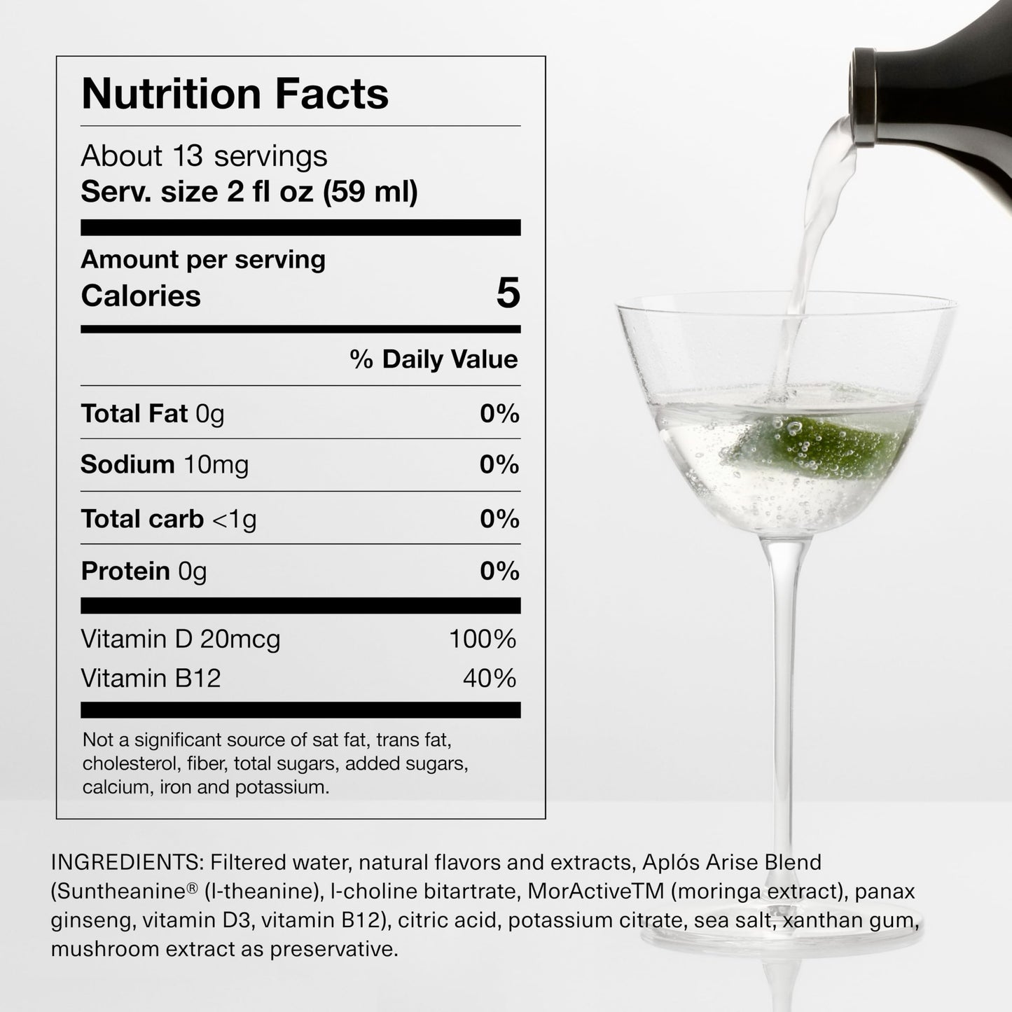 Aplós ARISE Non-Alcoholic Adaptogen-Infused Beverage, Tequila Style Alternative, Formulated to Elevate Mood, (750ml)