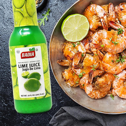Badia Lime Juice 10 fl oz – Tangy Citrus Flavor from Real Limes, for Cooking, Cocktails, Dressings, Marinades & Beverages