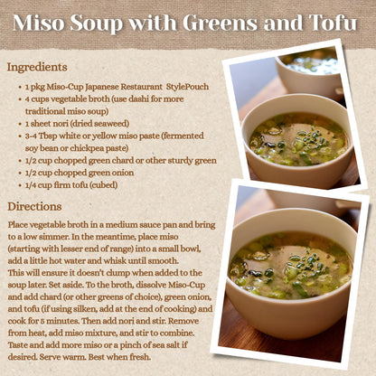 Edward & Sons Japanese Restaurant Style Miso-Cup - Instant Miso Soup Packets, Golden Vegetable Soup, Instant Soup Packets - 2.9 Ounce (Pack of 6)
