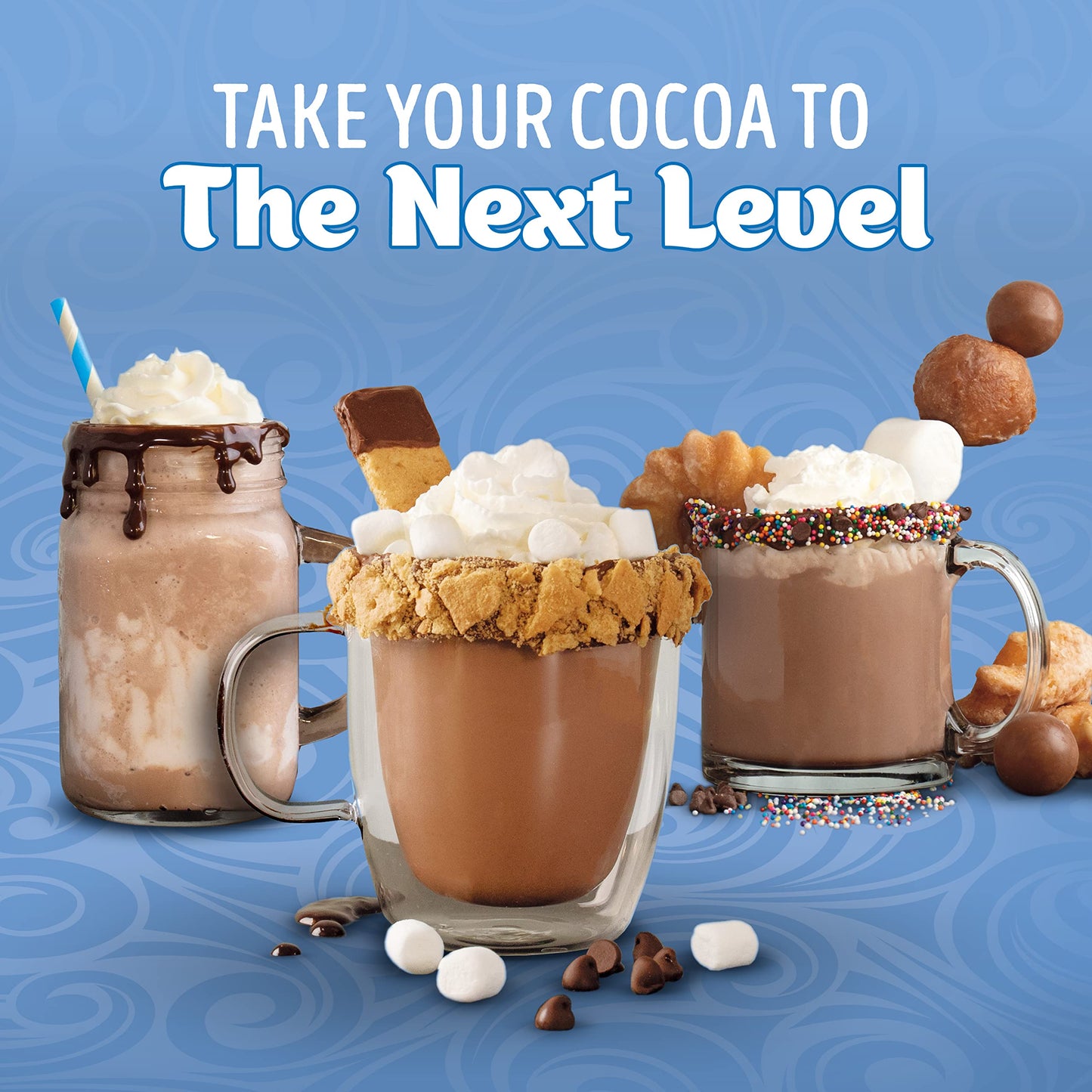 Swiss Miss Hot Cocoa Drink Mix, Milk Chocolate with Marshmallows, Hot Cocoa Bar Supplies, 21.59 oz. Canister