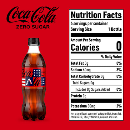 Coke Zero Sugar Diet Soda Soft Drink, 16.9 fl oz, 6 Pack